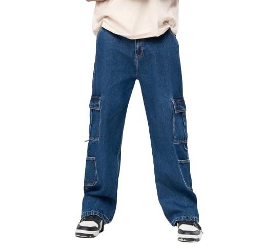 Side Pocket Baggy Cargo Jeans