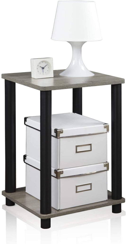 STAR WORK - End Table 2 Tier Shelf Rack stand for Sofa Turn-N-Tube Side Table Corner Display Rack Hallway