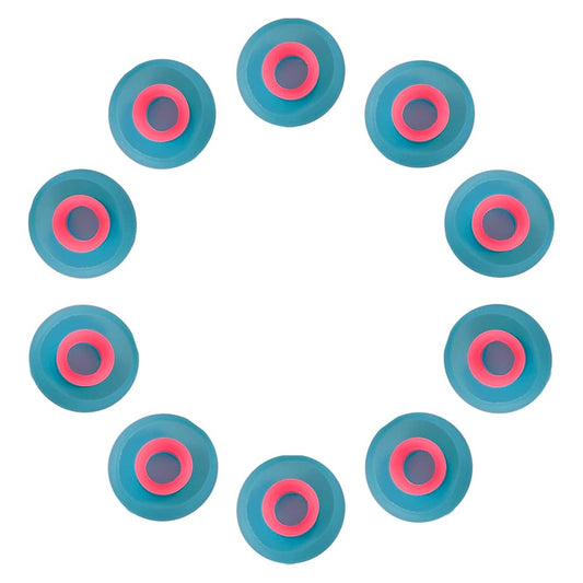 VCR Mobile Accessories - Soft Silicone Rubber Earbuds Tips - Blue and Pink Color - Pack of 10 Units in 1 Packet - Earphone Buds Rubber - Suitable for All Earphones with Sound isolating Design