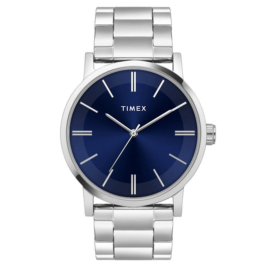 Blue Dial Men's Stainless Steel Watch