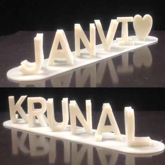 Couple Name | Personalized Dual Name Illusion | 3D Flip Name Plate