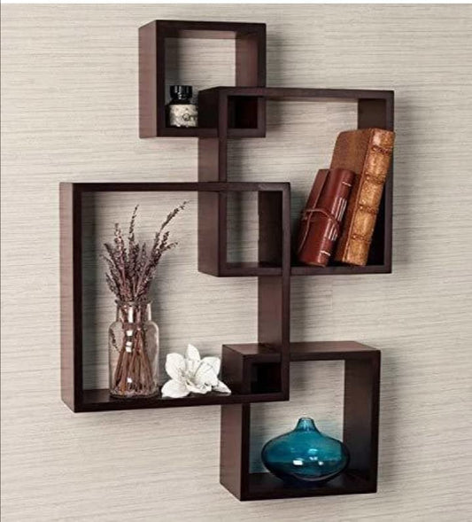 Interlock Wall Shelf for Living room Home Storage bookshelves MDF Medium Density Fiber Wall Shelf