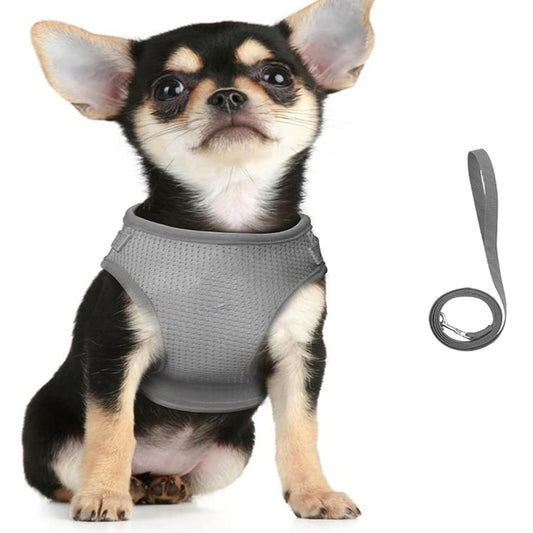 Dog Harness with Adjustable Leash|Breathable Polyester Mesh Fabric