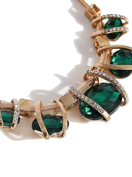 Crystal Pendant Chain Necklace for Women and Girls