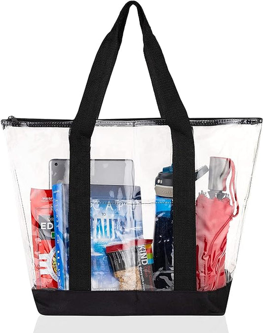 Sturdy International Tree Clear Bag Stadium Approved, Cold-Resistant, Lightweight and Waterproof, Transparent Tote Bag and Gym Clear Bag, (Small)