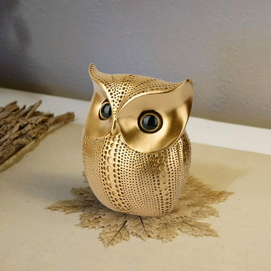 Xtore® Modern Classy Lucky Owl Resin Art Figure Showpiece