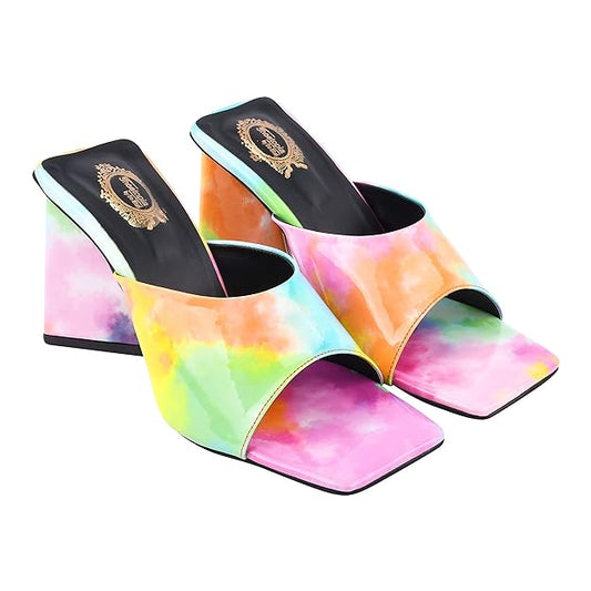 Stylish Solid Triangle Block Heels for Women & Girls