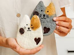 Fat Cat Felt Coaster