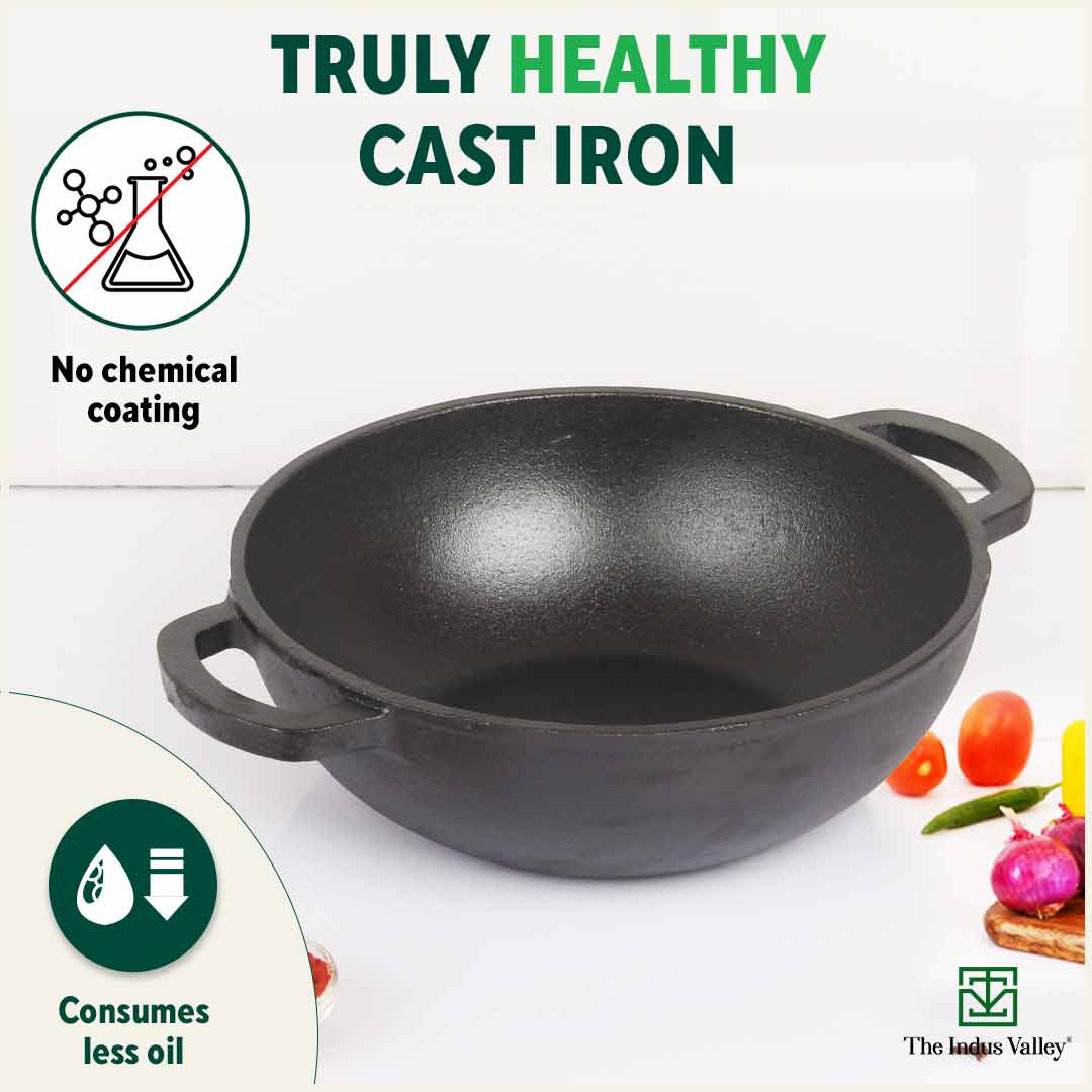 CASTrong Thick Cast Iron 25.4cm Kadai