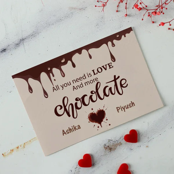 Loving Chocolate Gift Tray With Personalized Card