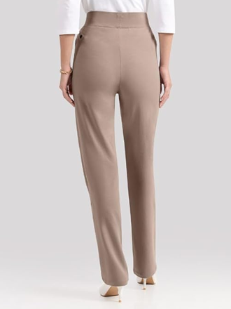 Women's Straight Fit Mid Rise Pants