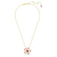 Florere pendant, Flower, Small, Pink, Gold-tone plated