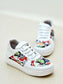 Lace-Up Printed Detail Sneakers & Girls