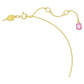 Florere pendant, Flower, Small, Pink, Gold-tone plated