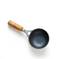 100% Pure Sheet Iron Tadka Pan 0.8/0.43ml with Wooden/Silicone Handle, Seasoned, Toxin-free