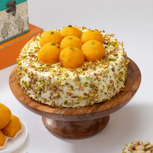 Delish Motichoor Ladoo Cake